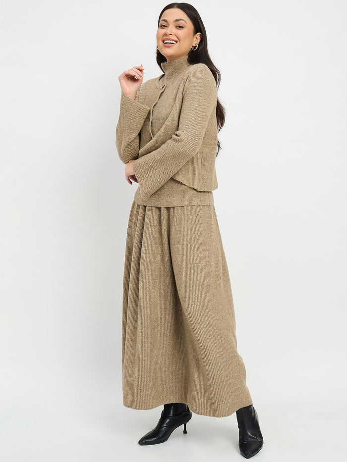 Madame High Neck Sweater and Skirt Co-ord Set