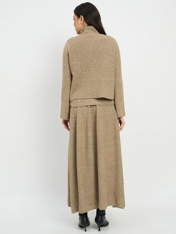 Madame High Neck Sweater and Skirt Co-ord Set