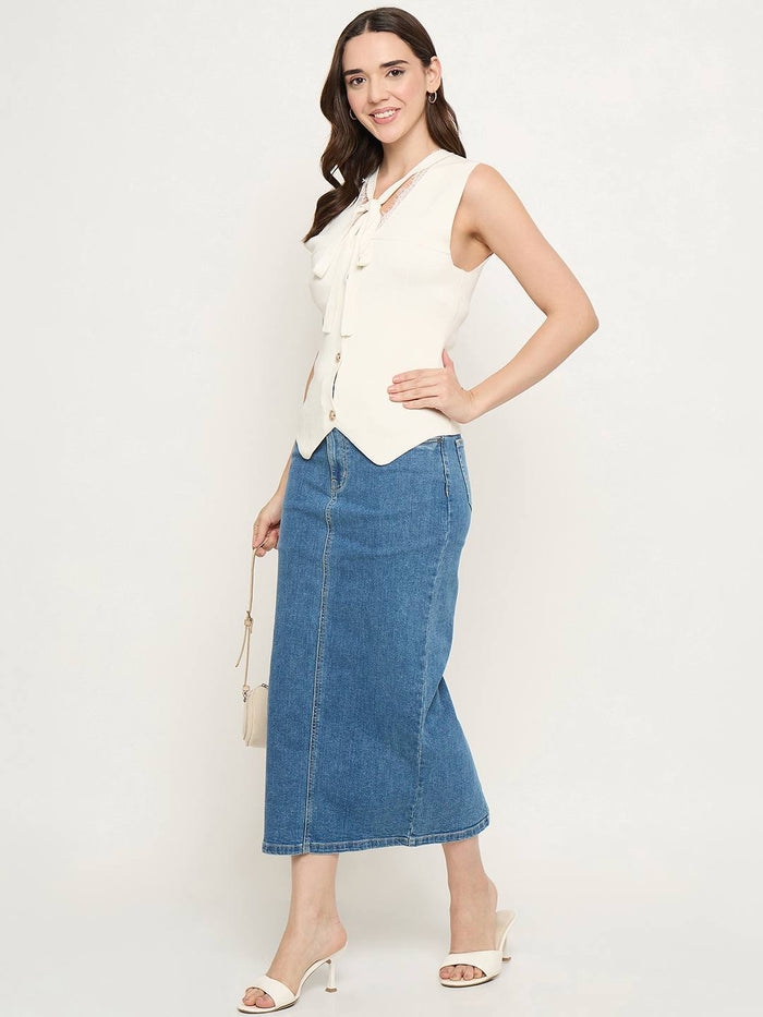 Madame Light Blue Denim Skirt
