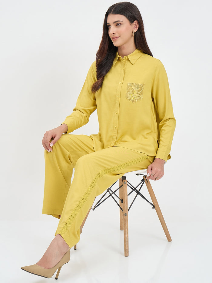 Madame Lime Viscose Co-ord Set