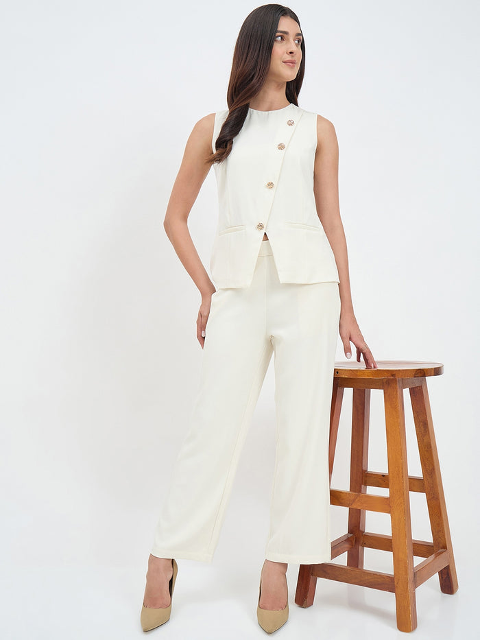 Madame Off White Formal Co-ord Set