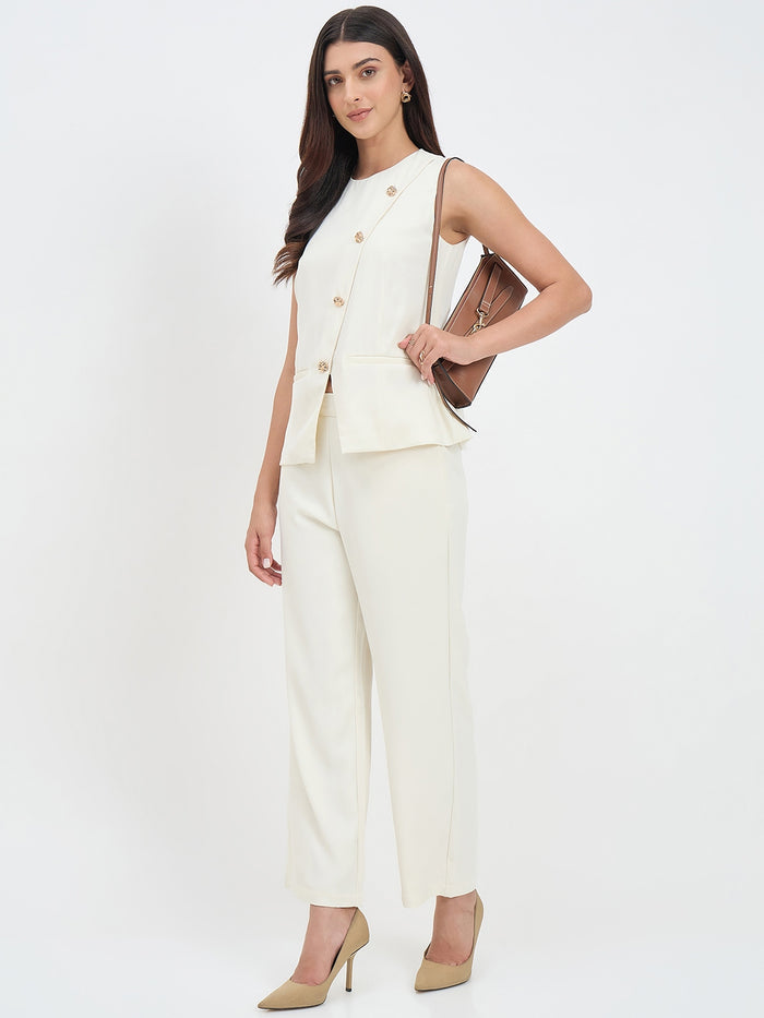 Madame Off White Formal Co-ord Set