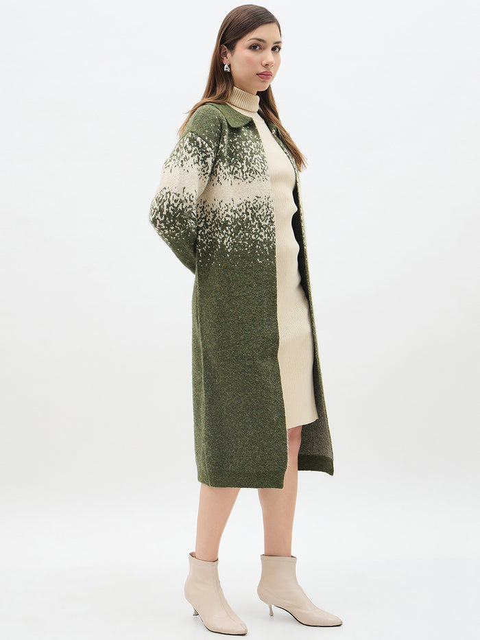 Madame Olive Green Bodycon Sweater and Shrug