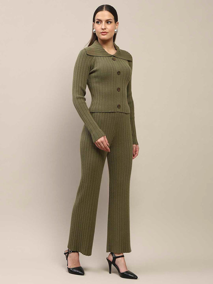 Madame Olive Knitted Top and Bottom Co-Ord Set
