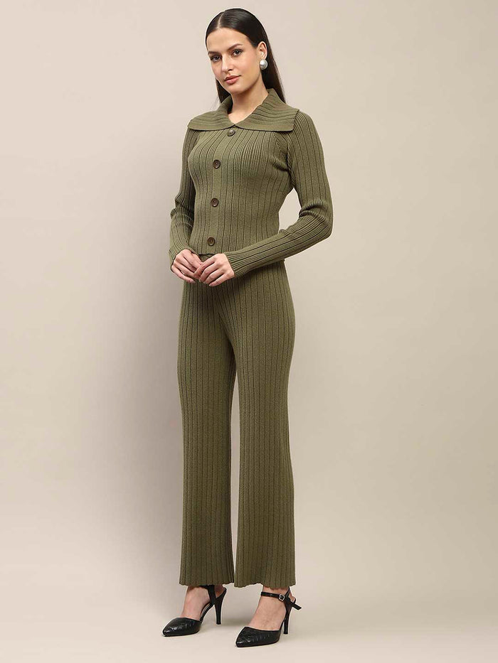 Madame Olive Knitted Top and Bottom Co-Ord Set