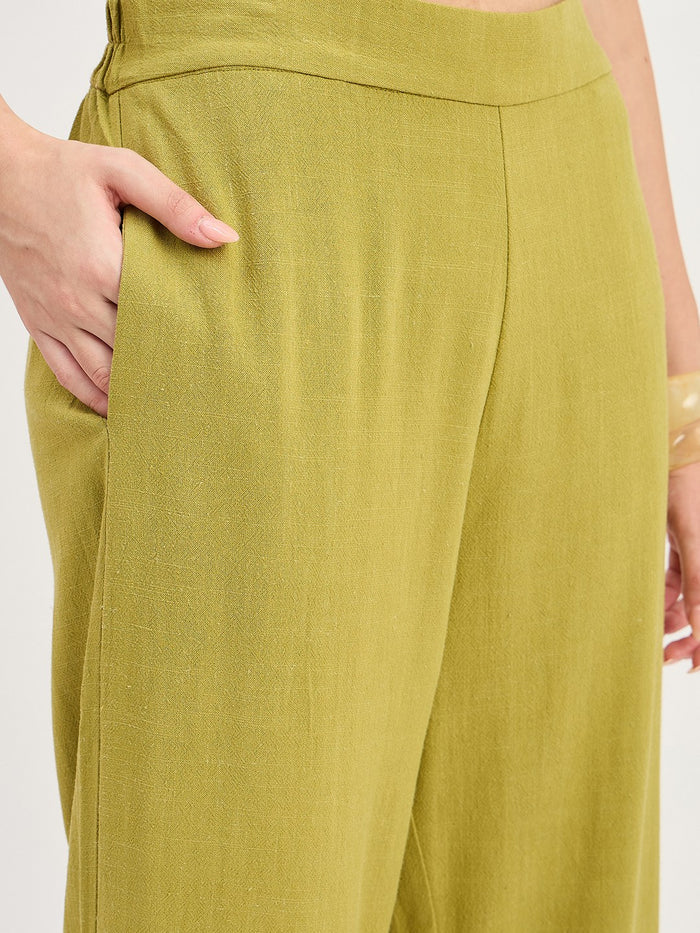 Madame Olive Rayon Linen Short Sleeve Co-ord Set