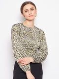 Madame Printed Olive Corset Top