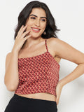 Madame Printed Wine Top