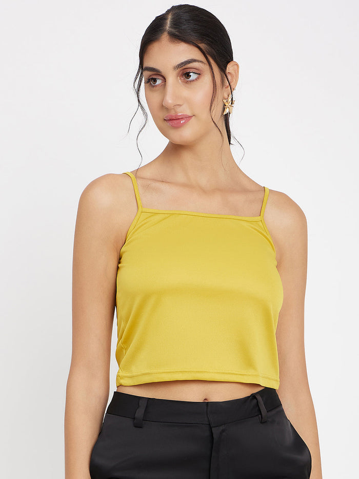 Madame Ruffle Neckline Yellow Top