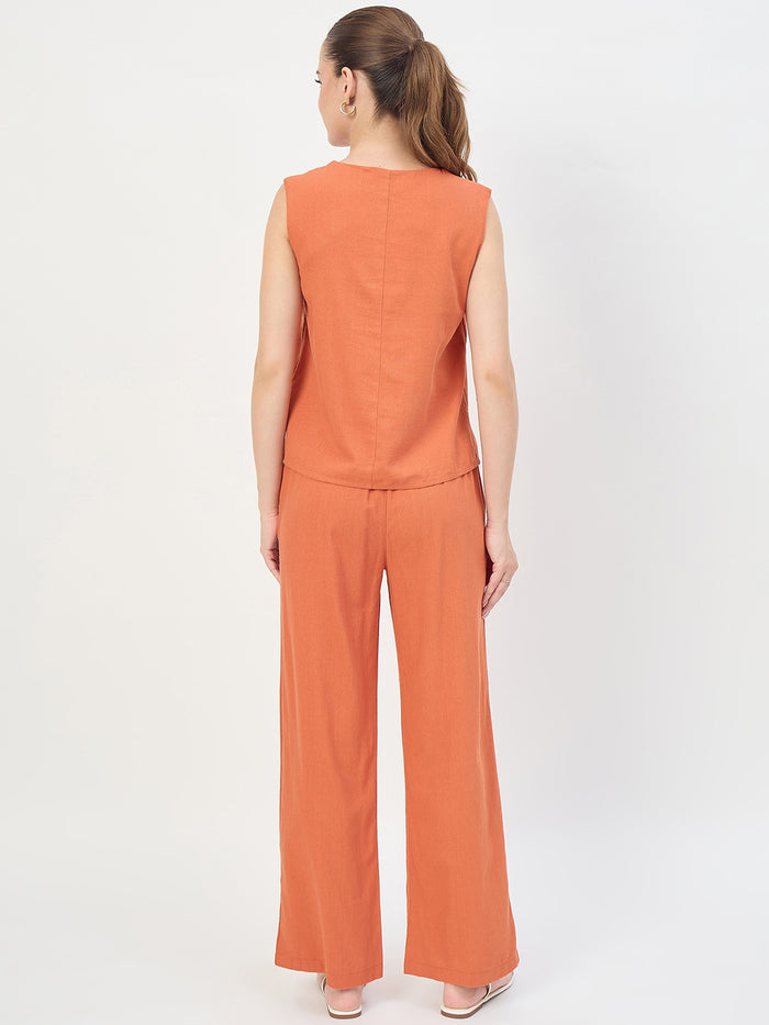 Madame Rust Rayon Linen Embroidered Co-ord Set