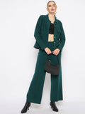 Madame Shirt and Bottoms Green Nylon Blend Co-ord Set