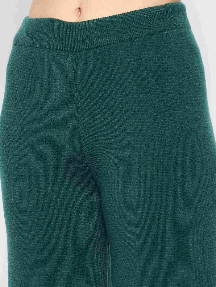 Madame Shirt and Bottoms Green Nylon Blend Co-ord Set