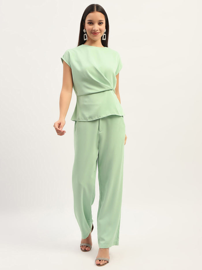 Madame Solid Green Co-Ord Set