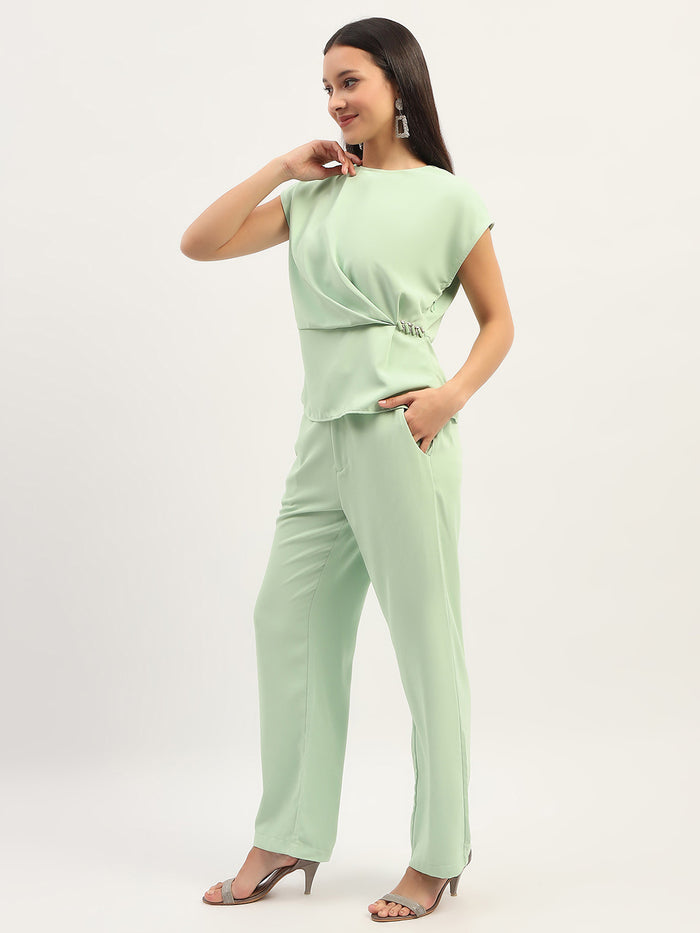 Madame Solid Green Co-Ord Set