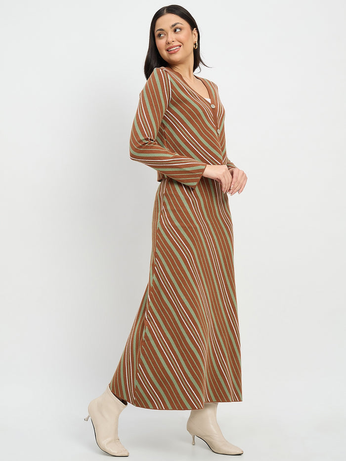 Madame Striped Cardigan and Skirt Co-ord Set