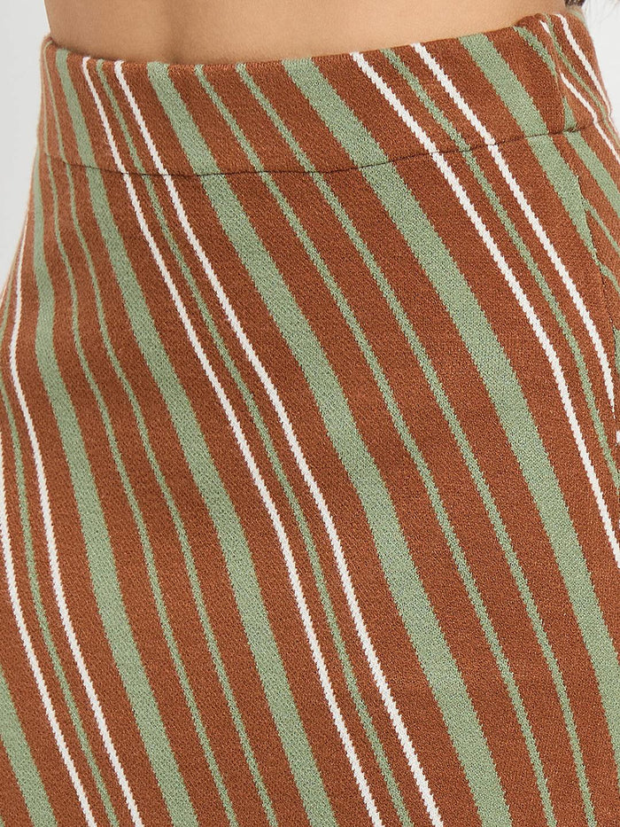 Madame Striped Cardigan and Skirt Co-ord Set