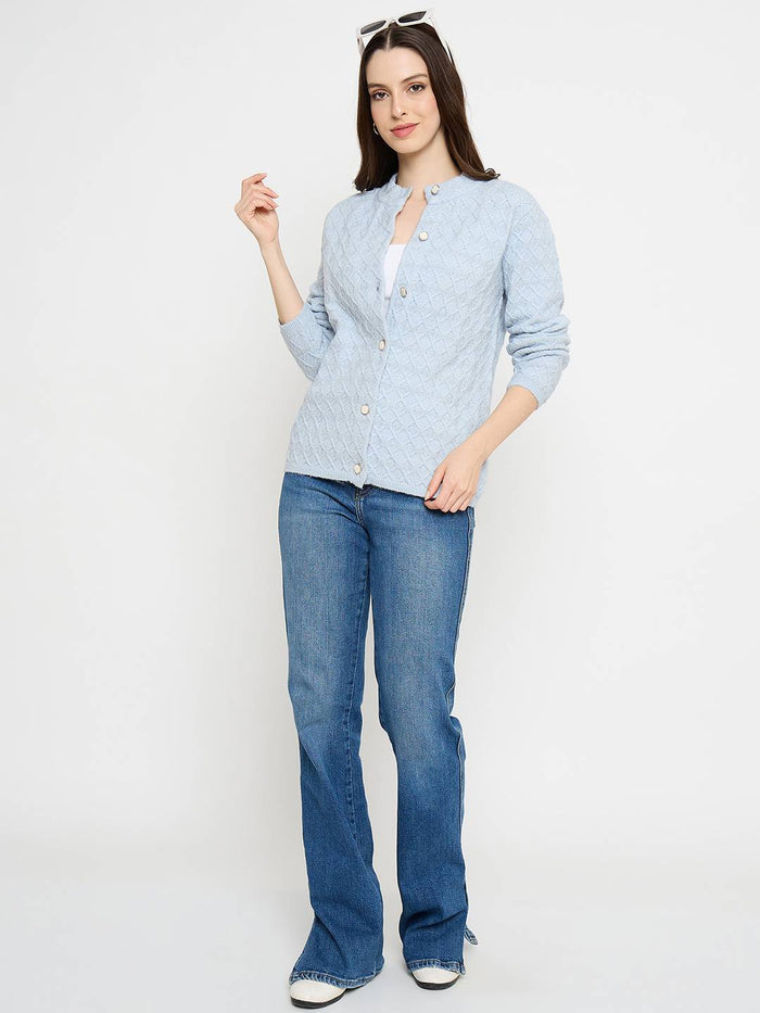 Madame Striped Sky Blue Cardigan