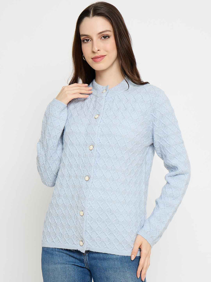 Madame Striped Sky Blue Cardigan