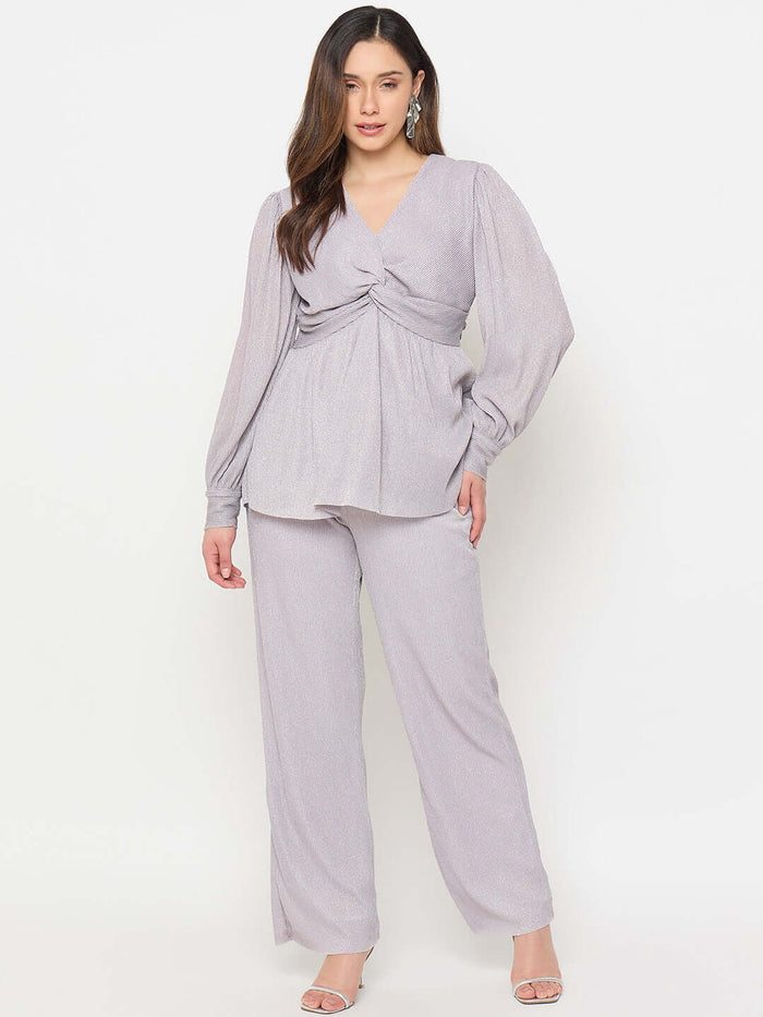 Madame Surplice Neck Co-ord Set