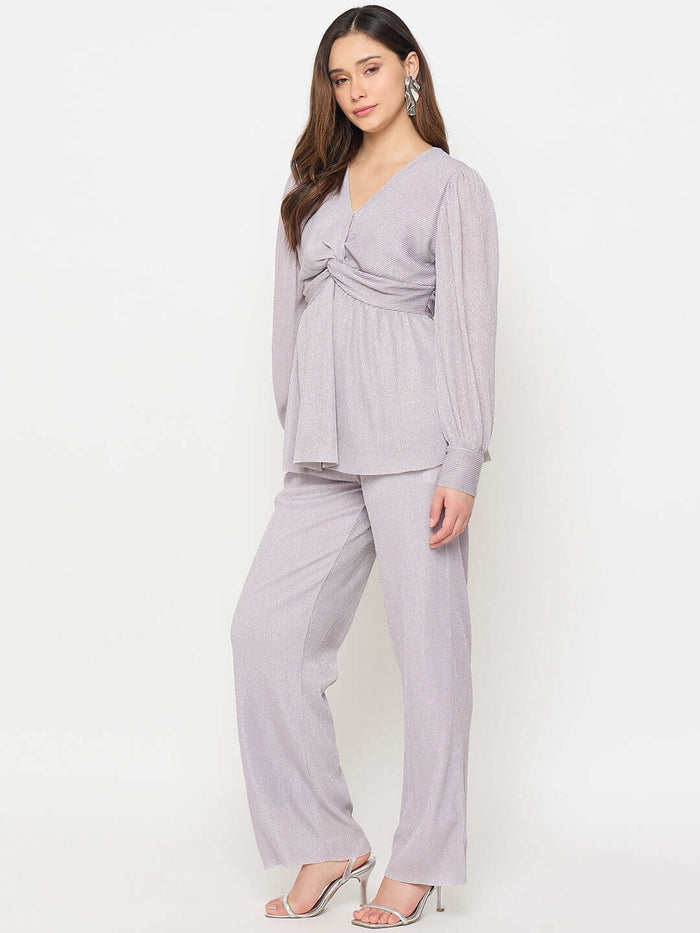 Madame Surplice Neck Co-ord Set