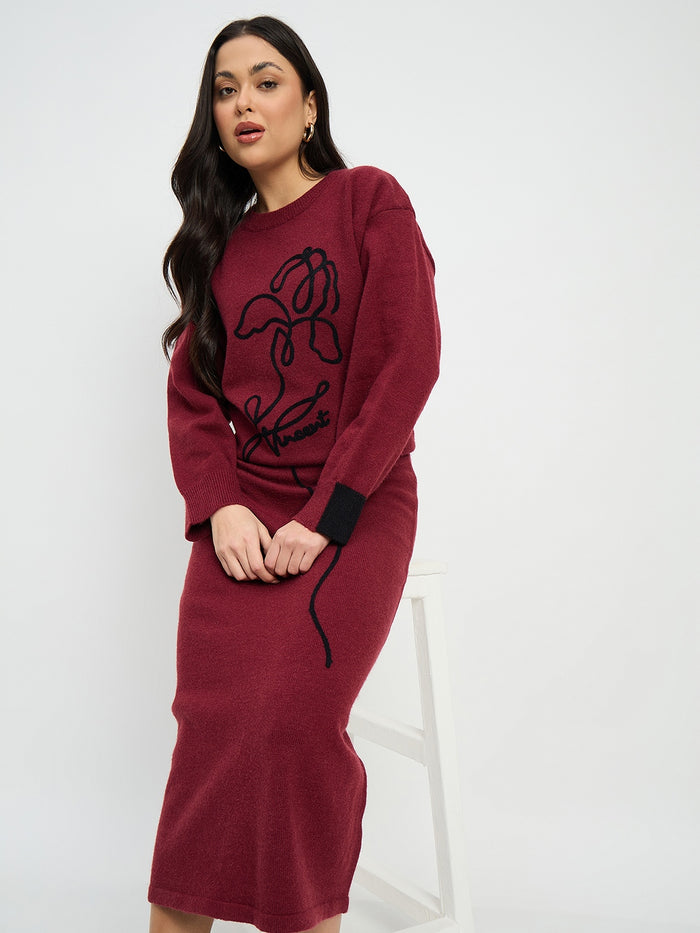 Madame Sweatshirt and Skirt Knit Co-ord Set