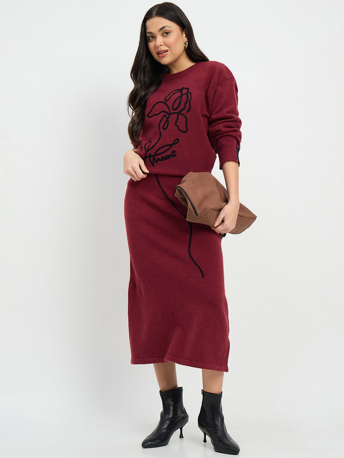 Madame Sweatshirt and Skirt Knit Co-ord Set
