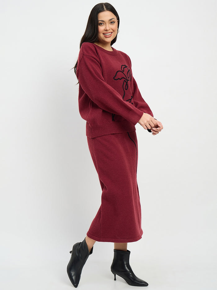 Madame Sweatshirt and Skirt Knit Co-ord Set
