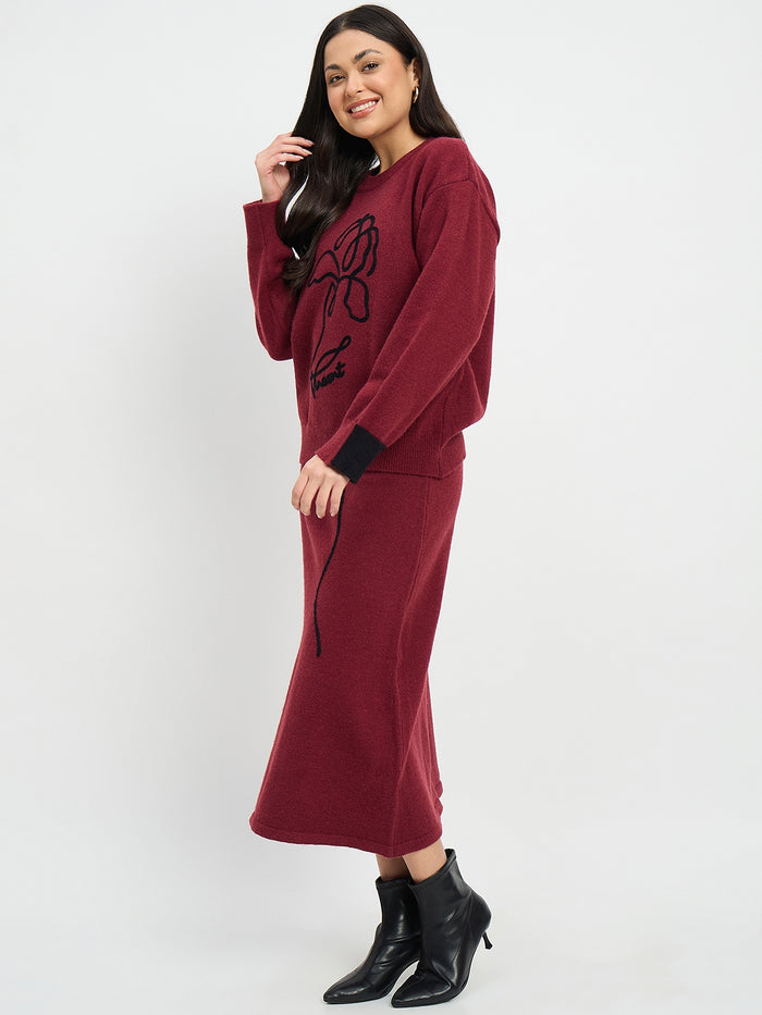 Madame Sweatshirt and Skirt Knit Co-ord Set