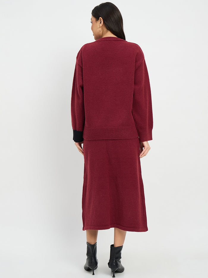 Madame Sweatshirt and Skirt Knit Co-ord Set