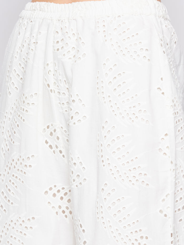 Madame White Self Design Co-Ord Set