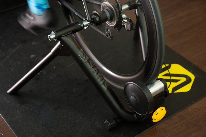 Cyclist training on the Saris MAG Plus Wheel-On Trainer