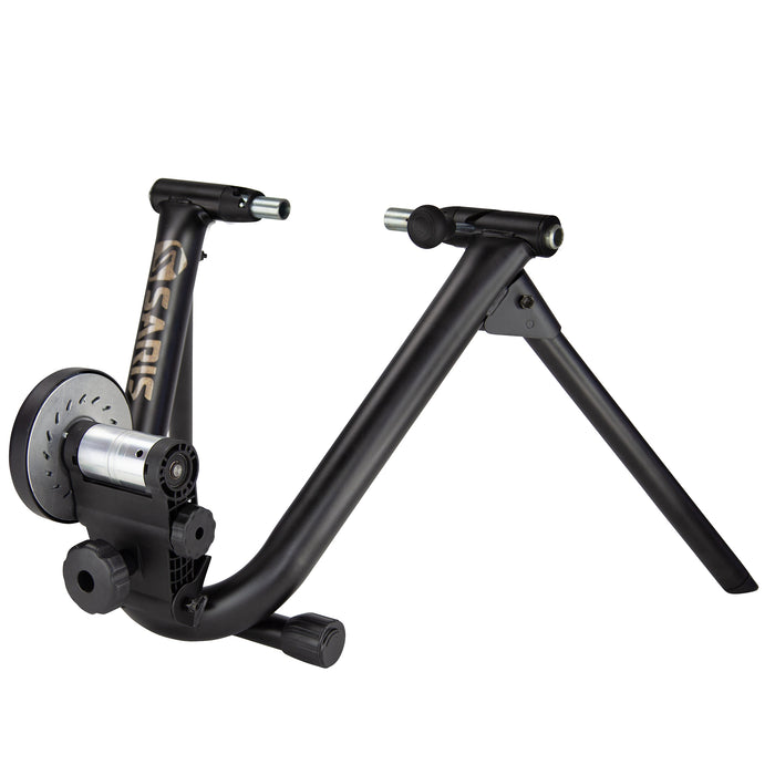 Saris MAG Trainer — metal resistance roller close-up