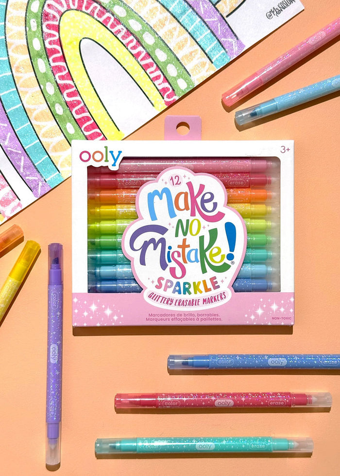 Make No Mistake! Glittery Erasable Markers