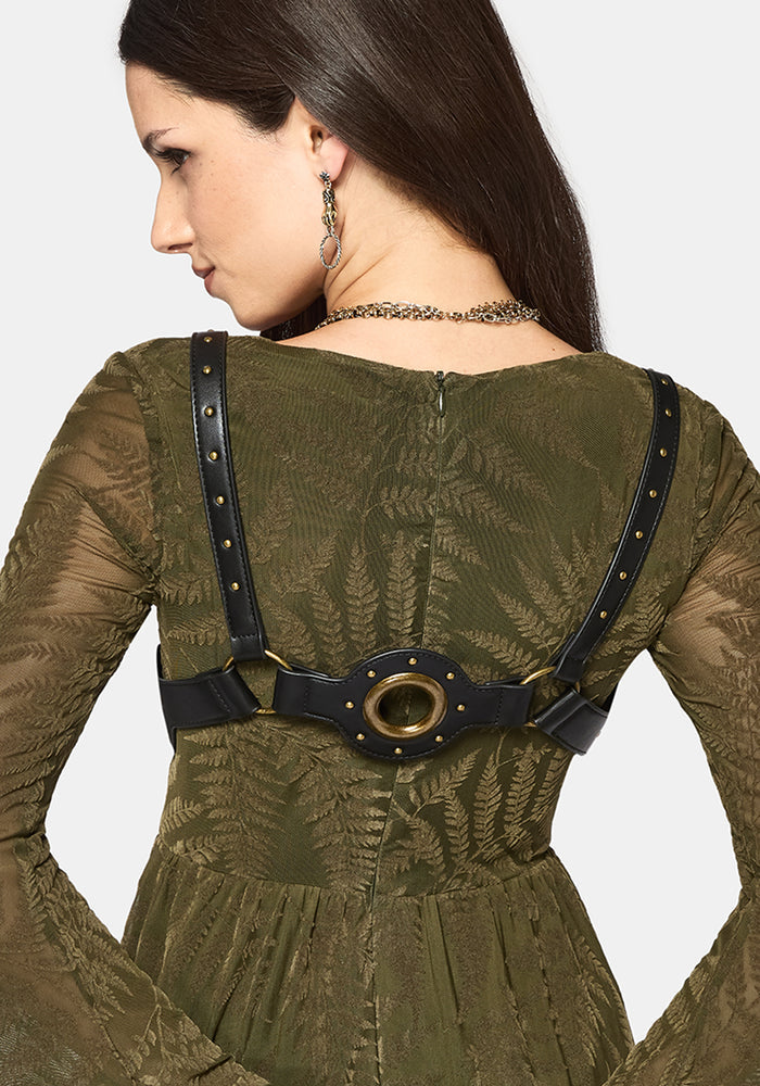 Malvina Eyelet Detail Tie Front Harness