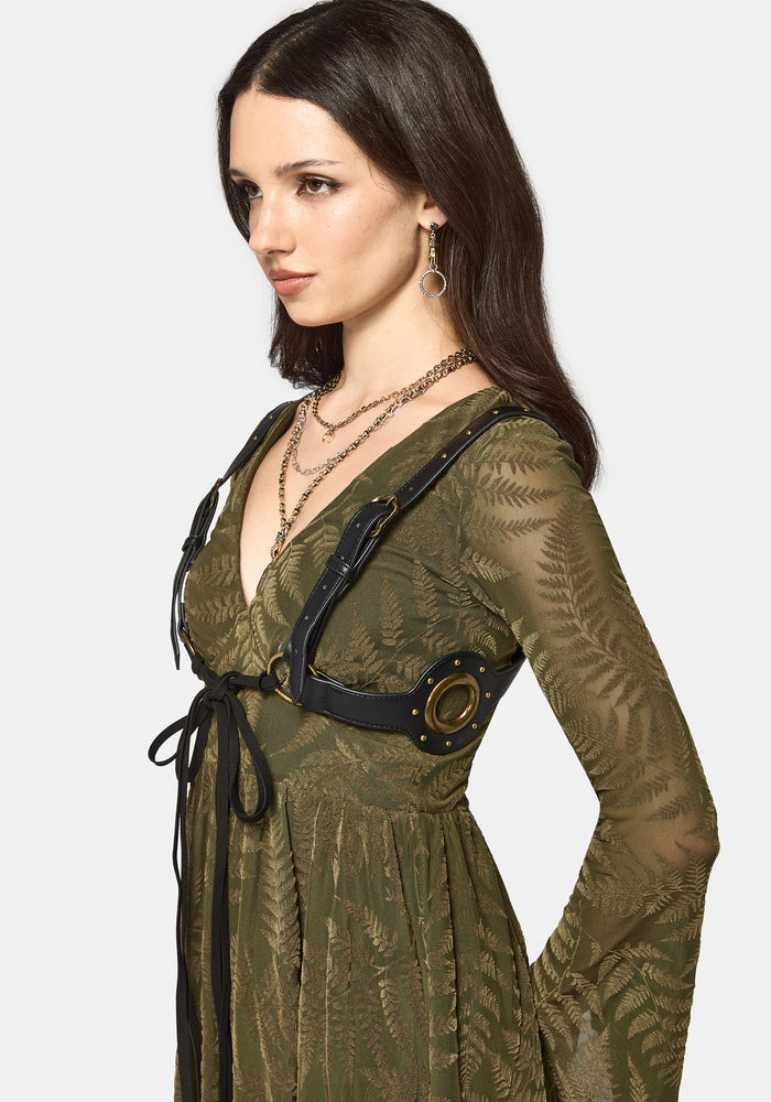 Malvina Eyelet Detail Tie Front Harness