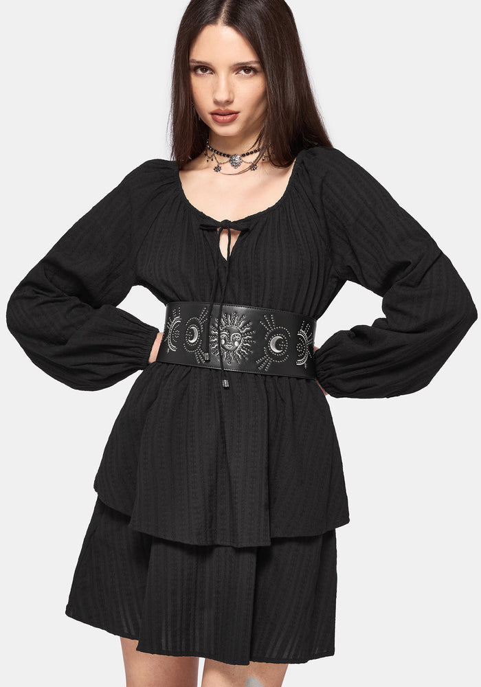 Marcia Tie Front Mini Dress
