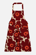 Marimekko Pieni Unikko Apron Wine Red