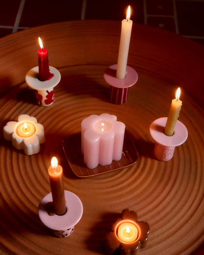 Marimekko Unikko Candle Pink