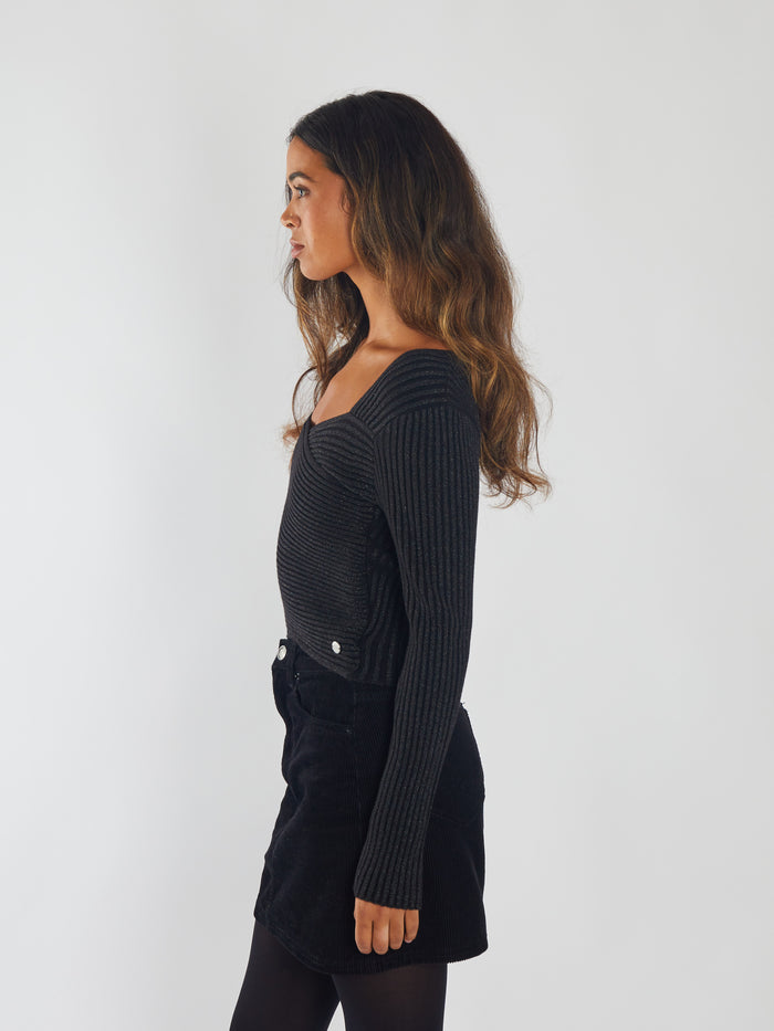 Mariska Top Black Shimmer