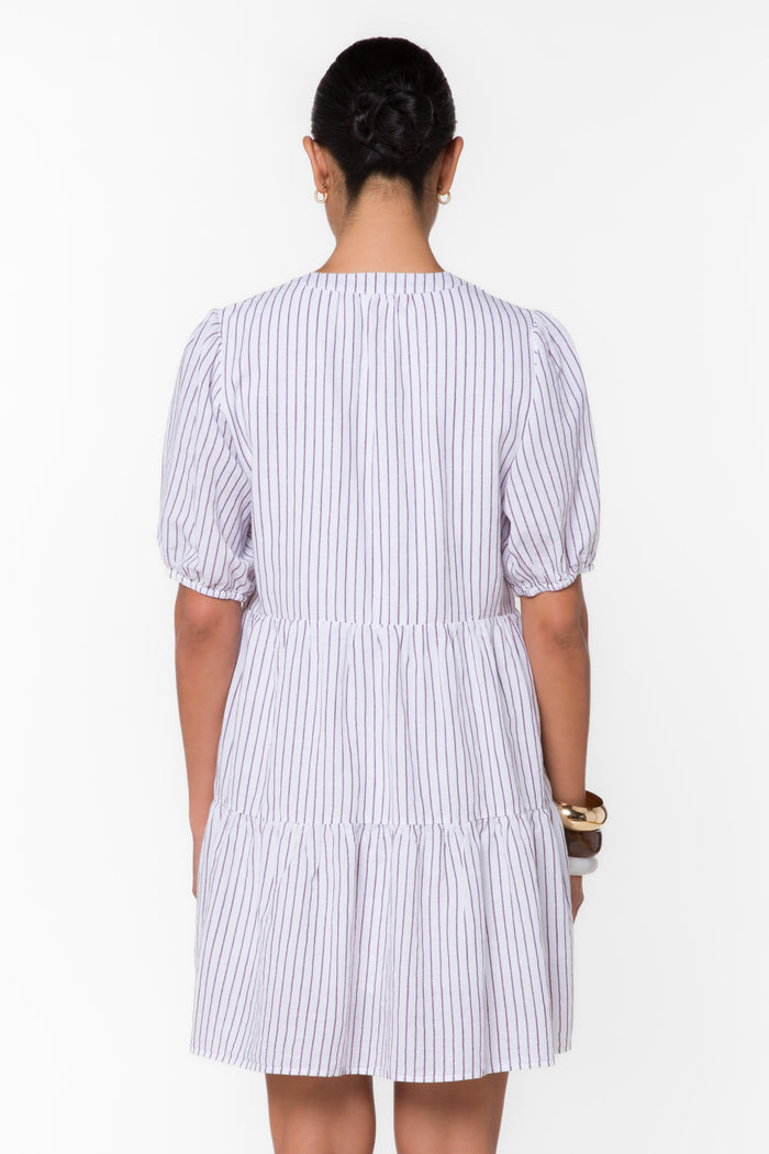 Marscina Berry Striped Dress