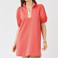 Mary Square Andie Dress In Coral