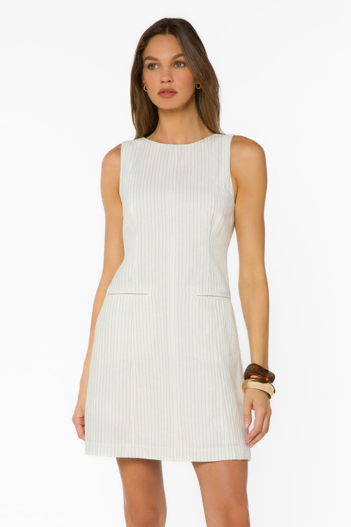 Matilda Mulch Pinstripe Dress