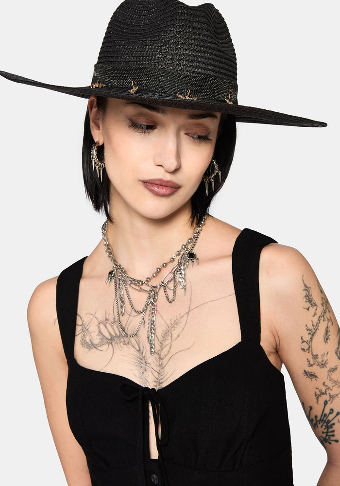 Maypole Fairy Wide Brim Straw Hat