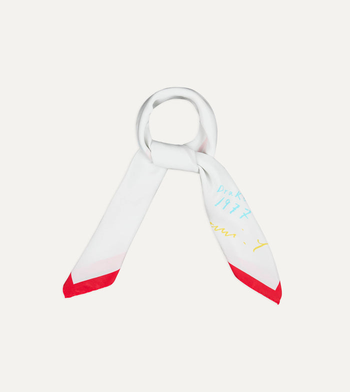Mayumi Y. for Drake’s Pastel Print Silk Bandana