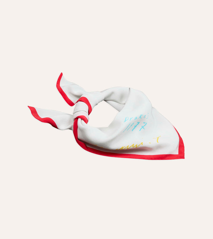 Mayumi Y. for Drake’s Pastel Print Silk Bandana