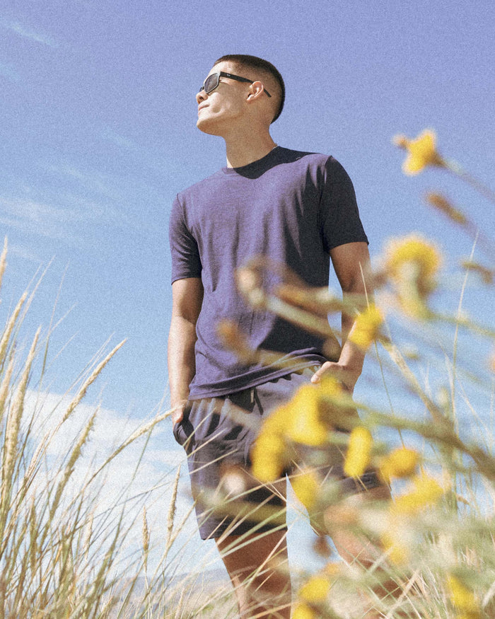 Men's 100% Merino T-shirt - Midnight Navy Marle