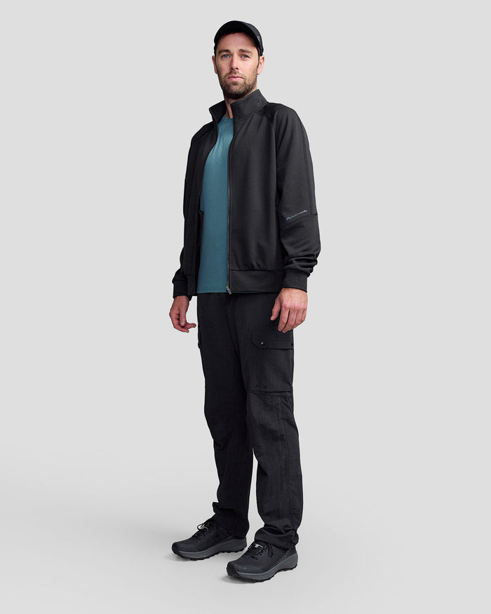 Men’s Anytime Knit Bomber Jacket -  Black Stingray