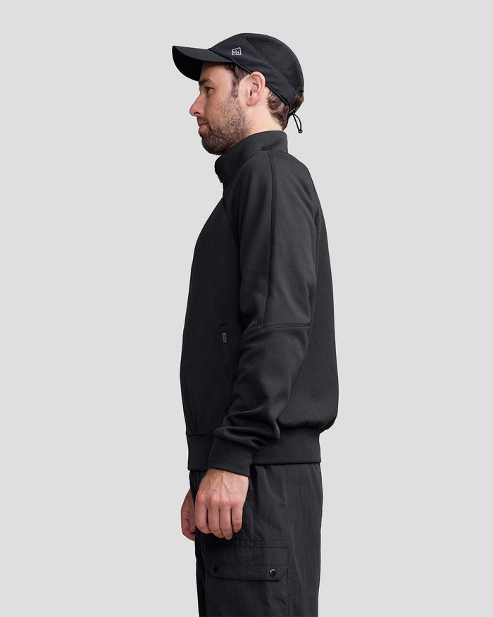 Men’s Anytime Knit Bomber Jacket -  Black Stingray