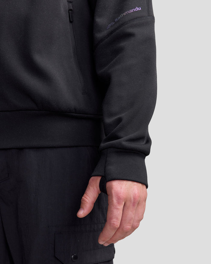Men’s Anytime Knit Bomber Jacket -  Black Stingray