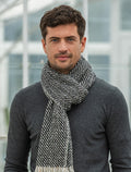 Atlantic Scarf - #color_charcoal-beige